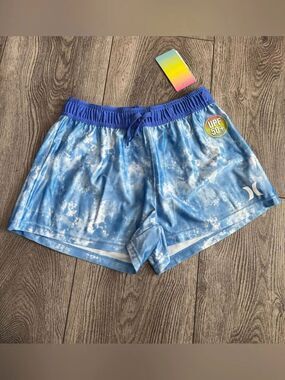 Hurley girls Blue Tie-Dye swim Shorts